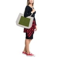 thumbnail image 2 of Melon Shopping Bag, Cartoon Watermelon Slices on Vertical Stripes, Eco-Friendly Reusable Bag for Groceries Beach and More, 15.5" X 14.5", Cream, by Ambesonne, 2 of 2