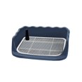 thumbnail image 3 of Inodoro para perros, bandeja de tocador para interiores para perros con soporte para pared, soporte para alfombrilla para orinar, inodoro de entrenami Azul, 3 of 8