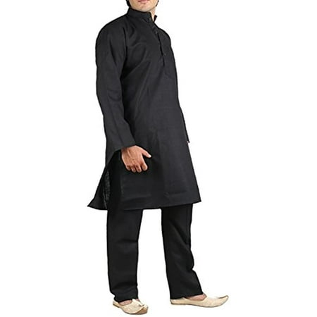 

Royal Men s Cotton Kurta Pyjama Set (ROYAL_152_Black_X-Large)