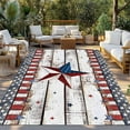 thumbnail image 3 of Fsddascl 4th of July Star Outdoor Rug for Patio/Deck/Porch, Non-Slip Large Area Rug 4 x 6 Ft, Independence Day American Flag Indoor Outdoor Rugs Washable Area Rugs, Reversible Camping Rug Carpet, 3 of 5