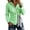 Light Green, variant on Blouses for Women - Fashionable Front Twist Paisley Print Scarf Belt Long Sleeve Top - Business Casual Work Blouse,Navy S