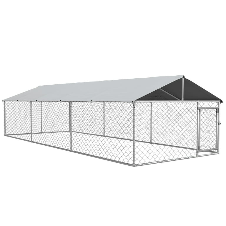 PawHut 19.7' x 7.5' x 4.9' Outdoor Dog Kennel W/ Waterproof Roof