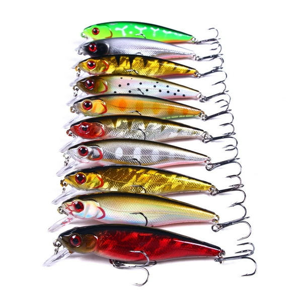 HENGJIA Fishing Lures Large Hard Bait Minnow VIB Lure with Treble Hook Life-Like Swimbait Fishing Bait Popper Crankbait Sinking Lure for Trout Bass Walleye Redfish