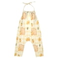 thumbnail image 2 of Girls' Jumpsuits Rompers Summer Casual Sleeveless Rompers With Pockets Spaghetti Strap Romper Light Brown Capybara 2T, 2 of 7