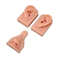 thumbnail image 3 of Piercing Practice Model Ear Nose Piercing Model 3Pcs, Soft Silicone Ear Nose Piercing Practice Model, 1:1 Human Ear Nose Model Simulation Acupuncture Practising and Teaching Prop, 3 of 7
