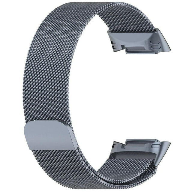DEBGFS Bracelets à Boucle Milanaise pour Fitbit Charge 5/Charge 6, Bracelet pour Femmes et Hommes, Bracelets de Remplacement Ajustables en Maille Métallique en Acier Inoxydable pour Traqueur d'Activité Charge 5/6, Gris Cosmique