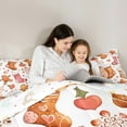 thumbnail image 4 of Castle Fairy Children Gingerbread Man 7-Piece Twin Bedding Sets,Xmas Stockings Bedding Comforter Set,Happy New Year Breathable Sheet Sets,Microfiber Bedroom Decor, 4 of 8