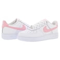 thumbnail image 2 of Nike Air Force 1 Leather GS Girls Shoes Size 7, Color: White/Medium Soft Pink/White, 2 of 3
