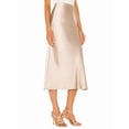 thumbnail image 3 of Deliqiba Skirt for Women Midi Length High Waist Silk Satin Elasticized Cheetah Casual Ladies Skirts Beige M, 3 of 5