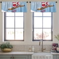 thumbnail image 4 of LALILO Kitchen Curtain Valance Merry Christmas Rod Pocket Window Curtain 52"x 18" Set of 2, 4 of 6