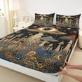 thumbnail image 3 of Homewish Vintage Boho Bohemain Full Size Sheets,Cartoon Mushroom Bed Sheets,Rustic Fungus Sheet Sets For Girls Kids,Super Cozy Room Decor,4 Pieces, 3 of 7