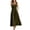 Army Green, variant on Women's Adjustable Strap Midi Long Denim Dress Button Down A-Line Swing Flowy Jean Dress Beige,S