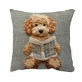thumbnail image 2 of FeiFu 17.7x17.7in Embroidered-Look Pillow Cover Soft Washable Decorative Cushion Cover Without Insert for Sofa Bedroom Car Home Decor, 2 of 6