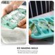 thumbnail image 5 of Bandeja de silicona para cubitos de hielo de 14 rejillas con tapa para hacer cubitos de hielo para uso doméstico (verde), 5 of 8
