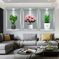 thumbnail image 1 of Ganfancp Efecto Maceta Planta Calcomanías Pasillo Escalera Pintura Decorativa Hotel Restaurante Pared Plantas y Flores Mural Ofertas Del Día Liquidación 3 Pegatinas, 1 of 3