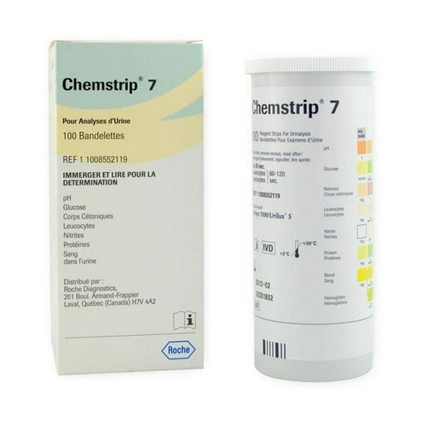 Roche Diagnostics 466723CS Chemstrip 7 Urine Reagent Test Strip Pack
