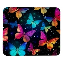 Colorful Butterflies Square Mouse Pads for Wireless Mouse Small Office Computer Mousepad for Desk Laptop with Non-Slip Rubber Base Mouse Mat, 8.3x9.8in