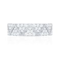 thumbnail image 4 of Rosec Jewels Certified Diamond Half Eternity Band Ring for Women, Wide Band Ring, 14K White Gold, US 13.00, 4 of 8