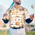 thumbnail image 4 of Fotbe Cute Bee Gnome Baseball Jersey Shirt for Men and Women, Casual Short Sleeves Button Down T-Shirt-Small, 4 of 9