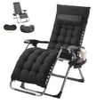 thumbnail image 1 of Silla reclinable Zero Gravity VEVOR de 26 pulgadas y 500 libras, negra, 1 of 9