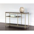 thumbnail image 2 of Sunpan Arden 47.25" Modern Marble Console Table with Gold Iron Frame in Gray, 2 of 9