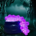 thumbnail image 3 of Harliver Halloween Bubble Cauldron DIY Set, 7.6" Black Plastic Witches Cauldron with Handle 30 Pcs Clear Plastic Balls and String Light Halloween Cauldron Candy Bowl Decorations (Purple), 3 of 6