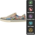 thumbnail image 3 of Dogo Vegan Leather Sneakers for Women - Handmade and Unique Fashion Sneakers for Women, Stunning Sunset Design, Size 10, 3 of 5
