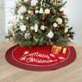 thumbnail image 2 of Falda de árbol de Navidad Vestido de árbol de Navidad a cuadros negro y rojo (48") brillar  Electrónica, 2 of 5
