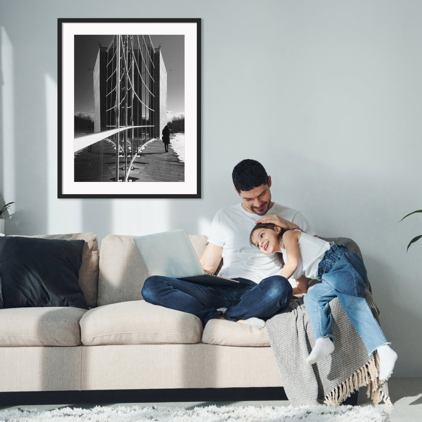22x28 White Frame without Mat, 18x24 Metal Poster Frame with Mat for Wall Mounted
