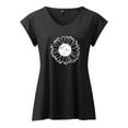 thumbnail image 4 of Womens Shirts Summer Blouse For Fashion Cap Sleeve Tops Trendy Tank Tops Floral Print Lace V Neck Loose Fit Shirts Womens Tops, 4 of 4