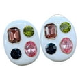 thumbnail image 2 of Pendientes de botón de aceite de gota de esmalte Colorido para mujer Jinwen Aretes, 2 of 7