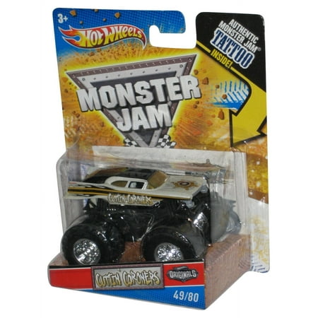 Hot Wheels Monster Jam Originals (2010) White Cuttin Coroners Truck 49/80 - (Dented Plastic)