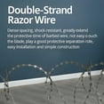 thumbnail image 5 of 50 ft Double Helix Wire Barbed Wire Fence,1 Rolls Galvanized Razor Wire Roll,Silver Steel Fencing for Garden,Yard and Perimeter Security, 5 of 7