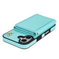 thumbnail image 3 of for iPhone 16 Plus Case, PU Leather Crossbody Wallet Case with Card Holder, Kickstand, Magnetic Clasp Folio Zipper Purse, Adjustable Removable Strap, Protective Back Cover, Mint, 3 of 9