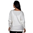 thumbnail image 3 of RWB Womens Viscose Acrylic Fine Knit Cable Sweater Off White Large, 3 of 3
