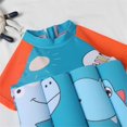 thumbnail image 6 of JUMEYU Toddler Floatation Swimsuit Boys One Piece Float Suit with Built-in Floats UPF 50+ Floating Bathing Suit 2T 3T (Light Blue,2-3 Years), 6 of 7