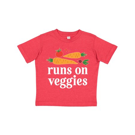 

Inktastic Vegetarian Runs On Veggies Gift Toddler Boy or Toddler Girl T-Shirt