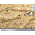 thumbnail image 3 of Soimoi Orange Velvet Fabric Bottle & Wine Glass Bar Printed Craft Fabric by the Yard 58 Inch Wide, 3 of 3