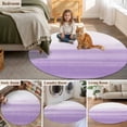 thumbnail image 6 of Round Area Rug 6ft,Abstract Stripe Gradient Purple Washable Carpet Non-Slip Runner Accent Rugs Indoor Floor Mat for Bedroom Living Room Decor,Modern Watercolor Striped, 6 of 9
