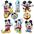 thumbnail image 2 of Platos de papel de decoración con temática de para niños, pancarta de papel, globos de aluminio, juguetes para Baby Shower, suministros para fiesta de cumpleaños, azul, Mickey Mouse（10pcs Balloons, 2 of 5