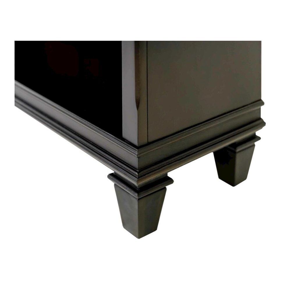 Martin Furniture Hartford Wood Bookcase in Two Tone Distressed Black