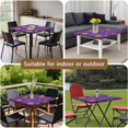 thumbnail image 5 of Purple Halloween Pumpkins Bats and Spiders Square Fitted Tablecloth with Elastic Edge,Square Table Cover,Washable Elastic Table Cover for Home Kitchen Party Decor 36"x36", 5 of 6