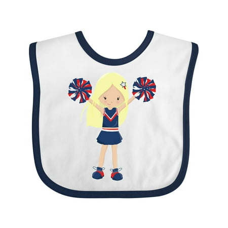 

Inktastic Cheerleaders Cheerleading Cute Girl Blonde Hair Gift Baby Girl Bib