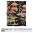 thumbnail image 4 of ONETECH  Throw Blanket Charcoal Coral Pagoda Flannel Blanket Chic Asian Blanket Asian Pagoda and Red Flower Blankets for Bed Cozy Decorative Blankets &amp; Throws, 4 of 6