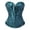 A18 Green, variant on FASHOFT Corset Tops For Women Court Style Boned Front Buckles Waist Cincher Side Breast Support Overbust Casual Outerwear Body Shaper Corset Shapewear Silver L
