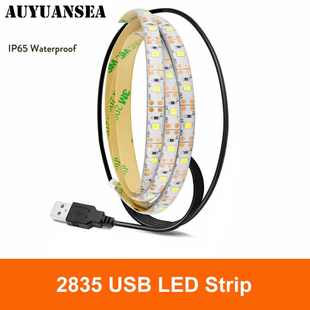 Tiras de luz LED con Sensor de movimiento PIR, cinta Flexible impermeable, encendido/apagado automático, lámpara para debajo del armario, dormitorio