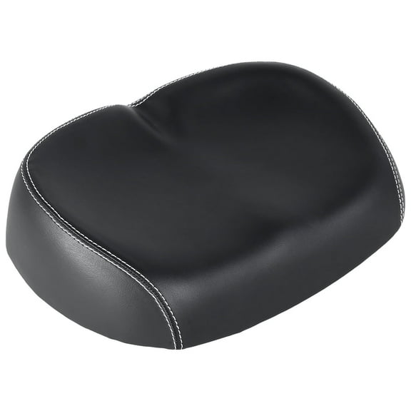 Ikoopy Bike Seats PU Water proof Large Noseless Bicycle Saddle Shock-Absorbing Comfortable Soft Cushion for MTB Road Bike Widened Reusable Saddle Seat for Men Women