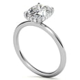 thumbnail image 5 of Solitaire Brilliance 2CT Oval Moissanite Solitaire with Hidden Halo Engagement Ring 10K White Gold, Ring Size 9, 5 of 5