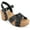 Black, variant on Womens Valentina Ankle Strap Platform Dress Sandals