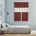 thumbnail image 6 of Vintage Flowering Kitchen Curtains Valances and Tiers Set of 3 Gorgeous Flower Dark Red Background Tier Curtains and Valance with Rod Pocket for Small Windows, 27.5"x36", 6 of 9